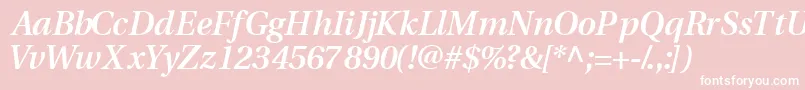 VeracitysskSemibolditalic Font – White Fonts on Pink Background