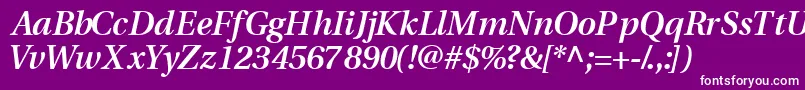 VeracitysskSemibolditalic Font – White Fonts on Purple Background