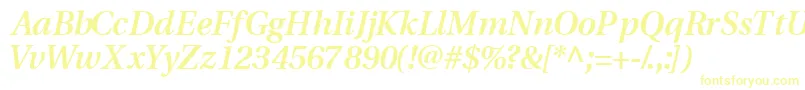 VeracitysskSemibolditalic-Schriftart – Gelbe Schriften