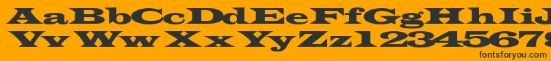 Шрифт Transverseexpandedssk – чёрные шрифты на оранжевом фоне