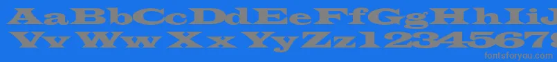 Transverseexpandedssk-Schriftart – Graue Schriften auf blauem Hintergrund
