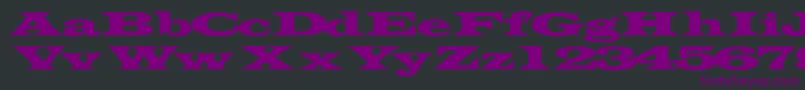 Шрифт Transverseexpandedssk – фиолетовые шрифты на чёрном фоне