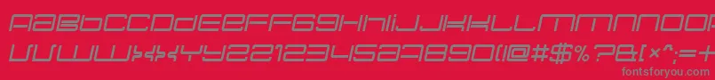 Necplusi Font – Gray Fonts on Red Background