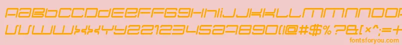 Necplusi Font – Orange Fonts on Pink Background