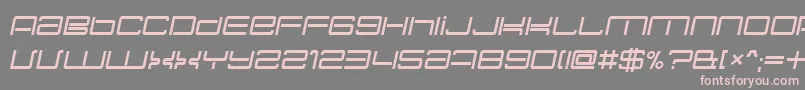 Necplusi-Schriftart – Rosa Schriften auf grauem Hintergrund