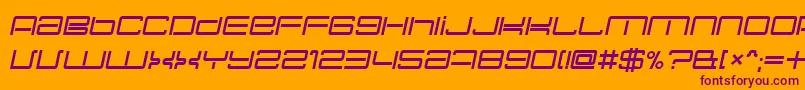 Necplusi Font – Purple Fonts on Orange Background