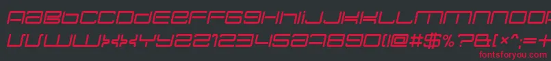 Necplusi Font – Red Fonts on Black Background
