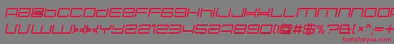 Necplusi Font – Red Fonts on Gray Background