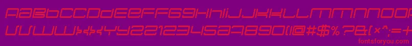 Necplusi Font – Red Fonts on Purple Background