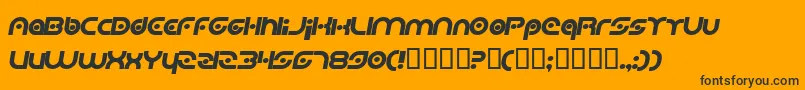 PlanetaryOrbiterBoldItalic Font – Black Fonts on Orange Background