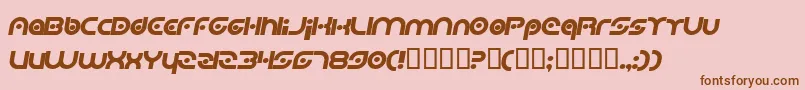 PlanetaryOrbiterBoldItalic Font – Brown Fonts on Pink Background