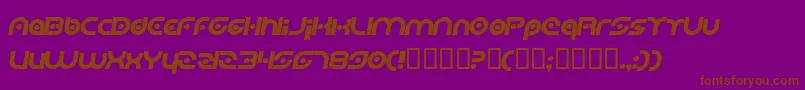 PlanetaryOrbiterBoldItalic Font – Brown Fonts on Purple Background