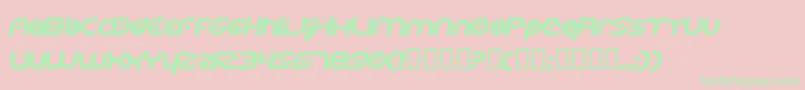 PlanetaryOrbiterBoldItalic Font – Green Fonts on Pink Background