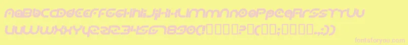 PlanetaryOrbiterBoldItalic Font – Pink Fonts on Yellow Background