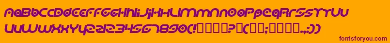 PlanetaryOrbiterBoldItalic Font – Purple Fonts on Orange Background