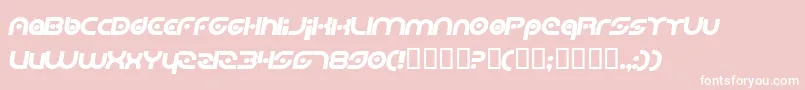 PlanetaryOrbiterBoldItalic Font – White Fonts on Pink Background