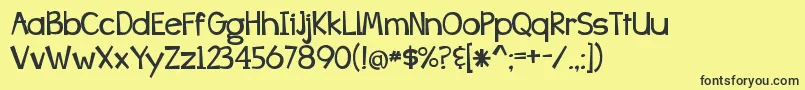 BangWhackPow Font – Black Fonts on Yellow Background