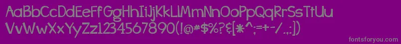 Weitere Informationen zur BangWhackPow-Schriftart BangWhackPow-Schriftart – Graue Schriften auf violettem Hintergrund