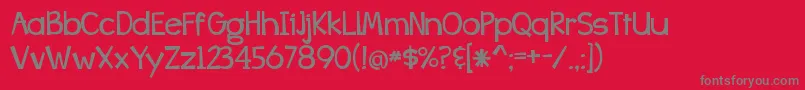 BangWhackPow Font – Gray Fonts on Red Background