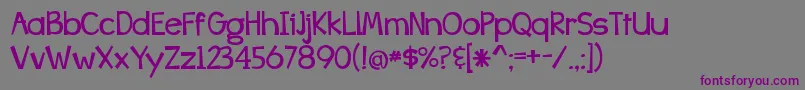 BangWhackPow Font – Purple Fonts on Gray Background