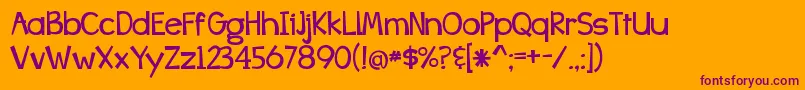 BangWhackPow Font – Purple Fonts on Orange Background
