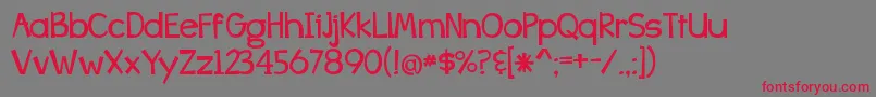 フォントBangWhackPow – 赤い文字の灰色の背景