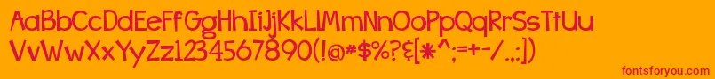 BangWhackPow Font – Red Fonts on Orange Background