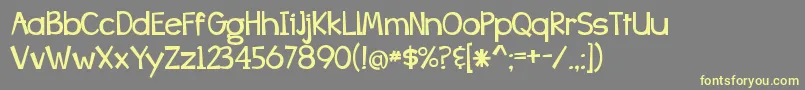 BangWhackPow Font – Yellow Fonts on Gray Background