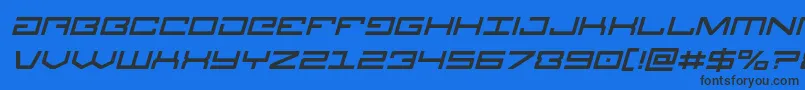 Legionital Font – Black Fonts on Blue Background