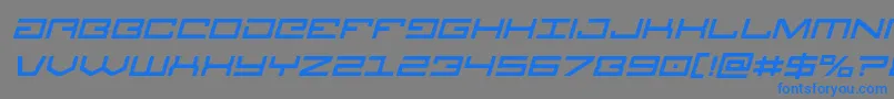 Legionital-Schriftart – Blaue Schriften auf grauem Hintergrund