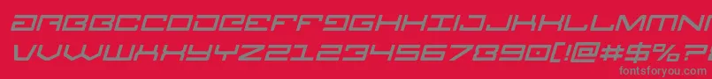 Legionital Font – Gray Fonts on Red Background
