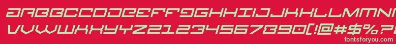 Legionital Font – Green Fonts on Red Background