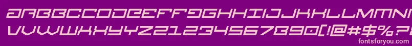 Legionital-Schriftart – Rosa Schriften auf violettem Hintergrund
