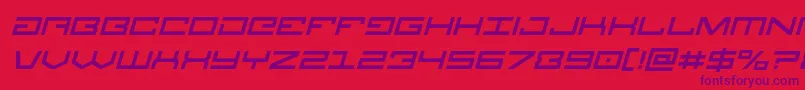 フォントLegionital – 赤い背景に紫のフォント