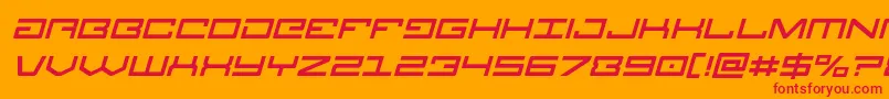Legionital Font – Red Fonts on Orange Background