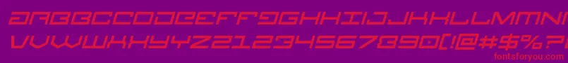 フォントLegionital – 紫の背景に赤い文字