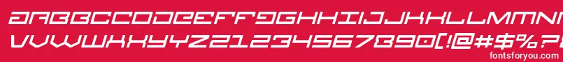 フォントLegionital – 赤い背景に白い文字
