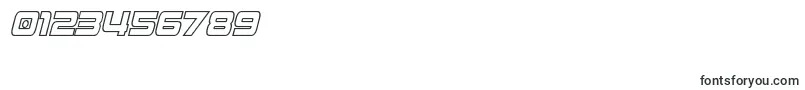 MissionGtRCondensedHollowItalic Font – Fonts for Numbers and Digits
