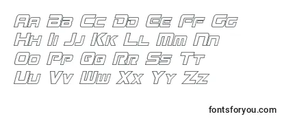 MissionGtRCondensedHollowItalic Font