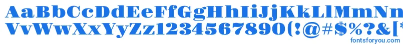 Gravitasone Font – Blue Fonts on White Background