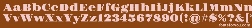 Gravitasone Font – Pink Fonts on Brown Background