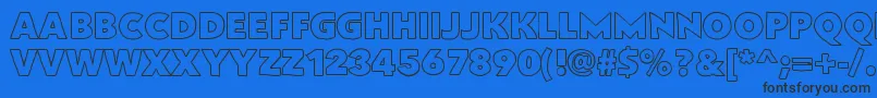Flatbreadoutline Font – Black Fonts on Blue Background