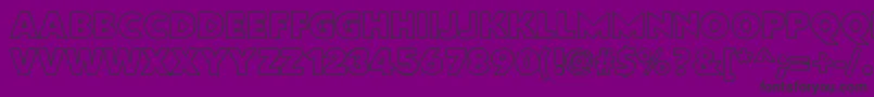 fuente Flatbreadoutline – Fuentes Negras Sobre Fondo Morado