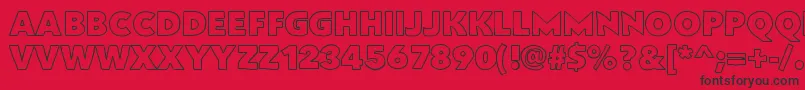 Flatbreadoutline Font – Black Fonts on Red Background