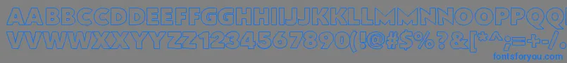 Flatbreadoutline Font – Blue Fonts on Gray Background