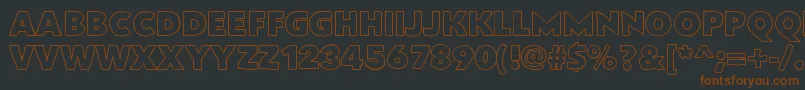 Flatbreadoutline Font – Brown Fonts on Black Background