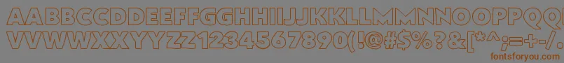 Flatbreadoutline Font – Brown Fonts on Gray Background