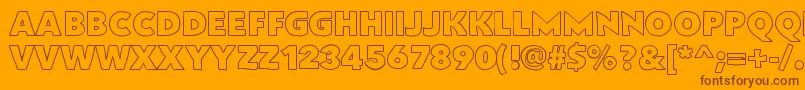 Flatbreadoutline Font – Brown Fonts on Orange Background