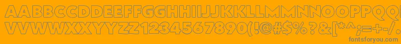 Flatbreadoutline Font – Gray Fonts on Orange Background