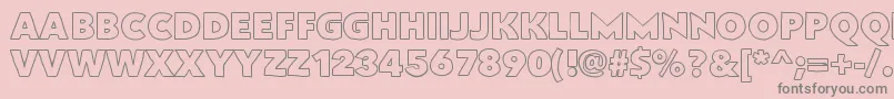 Flatbreadoutline Font – Gray Fonts on Pink Background